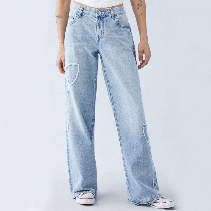 Jeans en denim à jambe droite