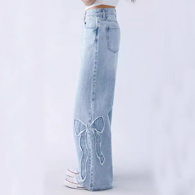 Jeans en denim à jambe droite