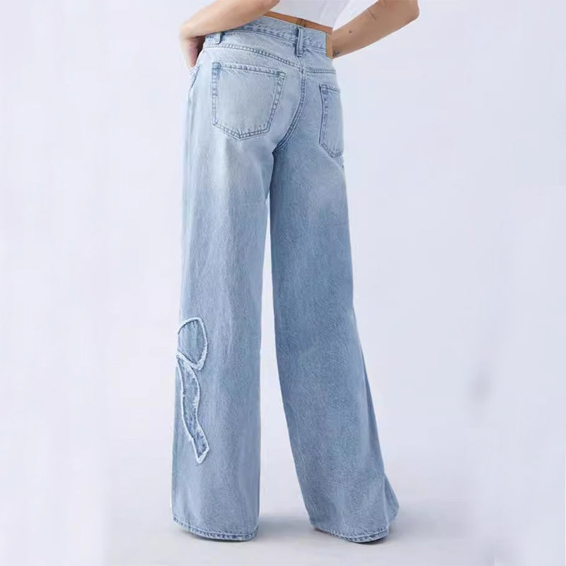 Jeans en denim à jambe droite