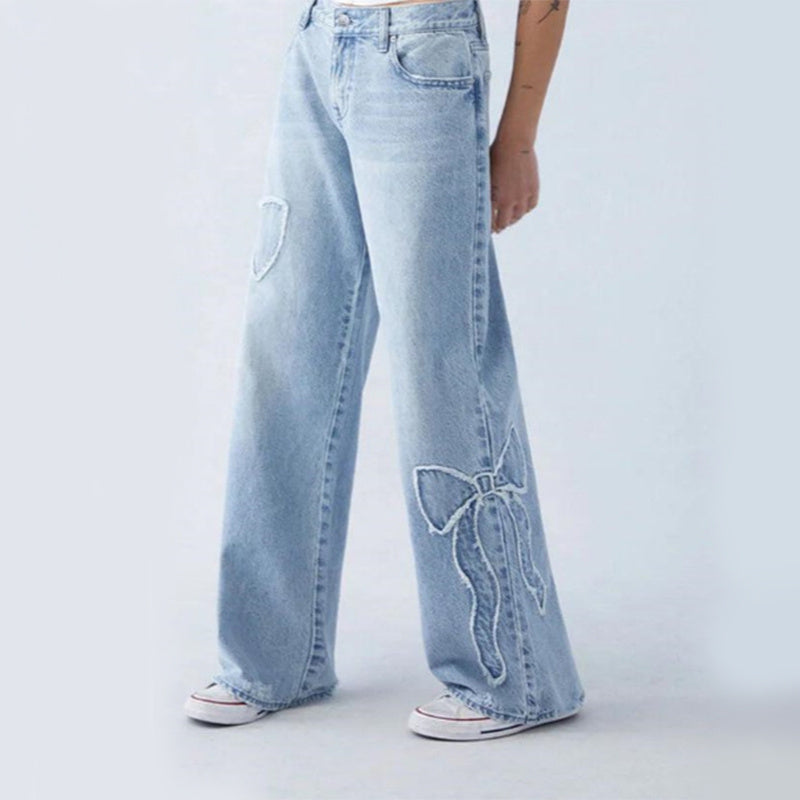 Jeans en denim à jambe droite